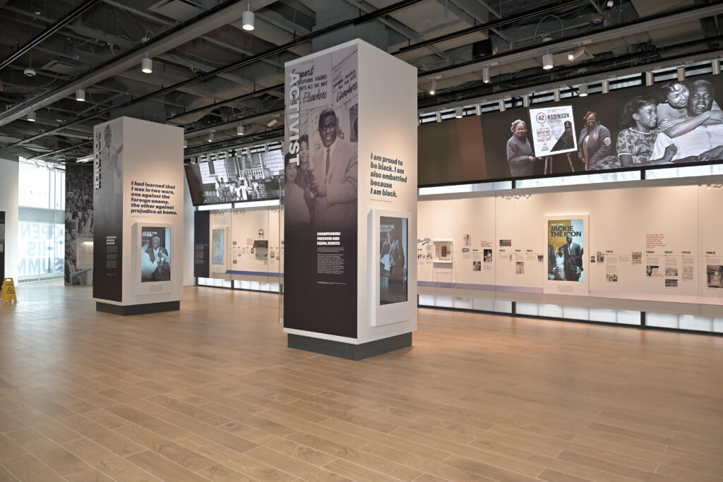 The interior of the Jackie Robinson Museum in New York City. Photo credit: Jackie Robinson Foundation