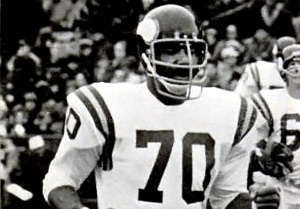 Former Minnesota Vikings defensive end Jim Marshall in 1970. Photo credit: Public domain.