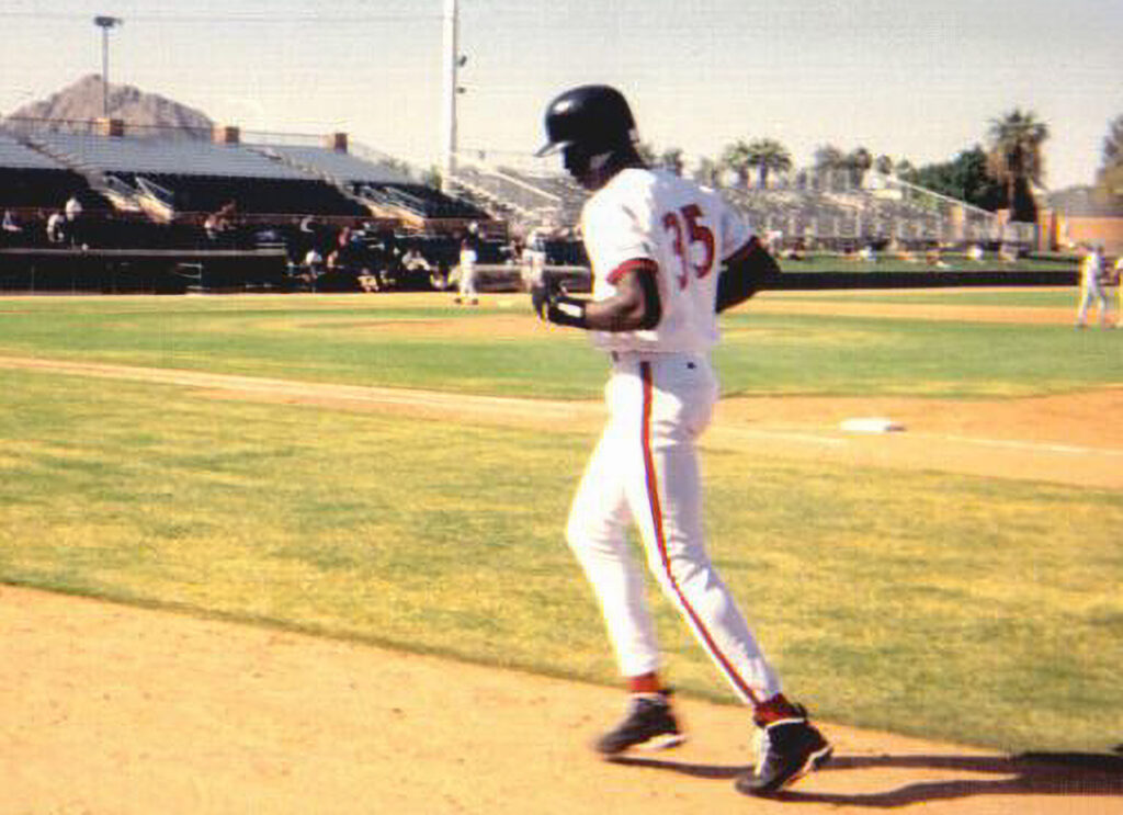 Michael Jordan as a Scottsdale Scorpions minor league baseball player. Photo credit: Michael Jordan, Marine 69-71