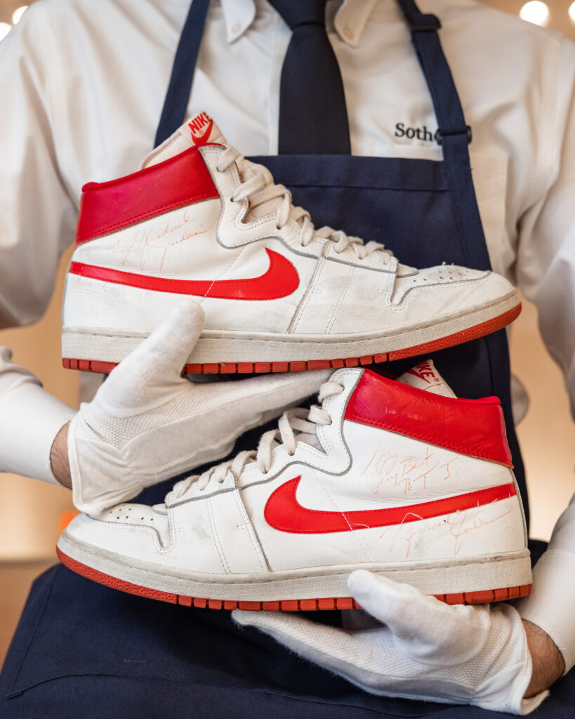 Michael Jordan's 1984 Nike Air Ships. Photo credit: Michael Jordan, Sotheby's