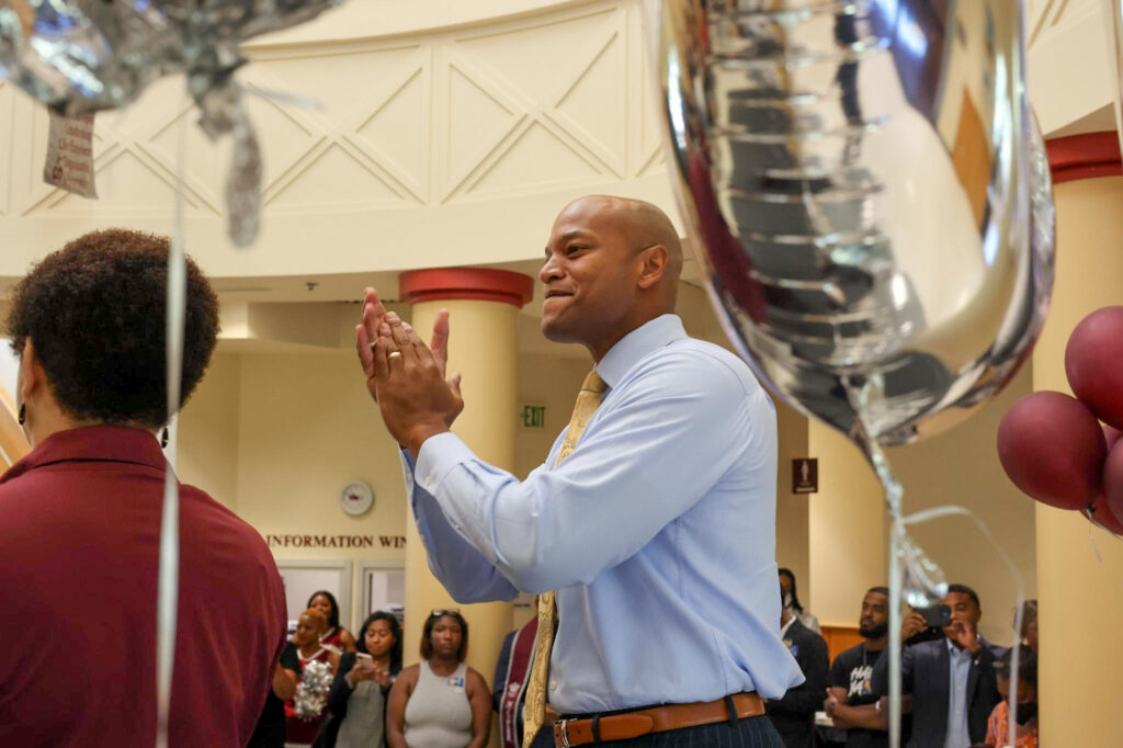 Maryland gubernatorial candidate Wes Moore on the fall 2022 campaign trail. Photo credit: Wes Moore campaign