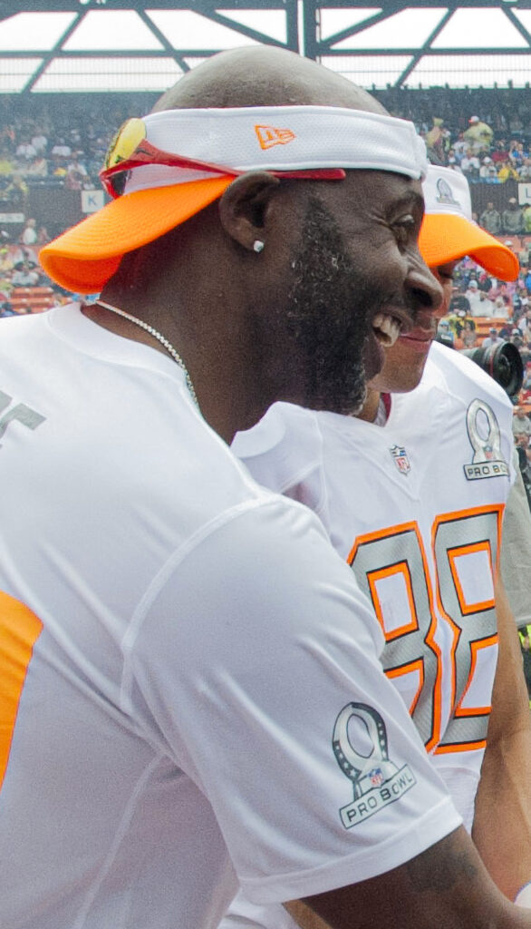 Jerry rice, pictured, at the 2014 Pro Bowl. Photo credit: Jerry Rice, Public domain