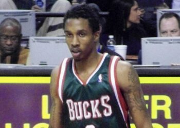 Brandon Jennings of the Milwaukee Bucks during a game with the Detroit Pistons on Dec. 4, 2009. Photo credit: LAX