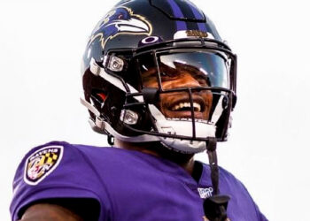 NFL Baltimore Ravens quarterback, Lamar Jackson, pictured.