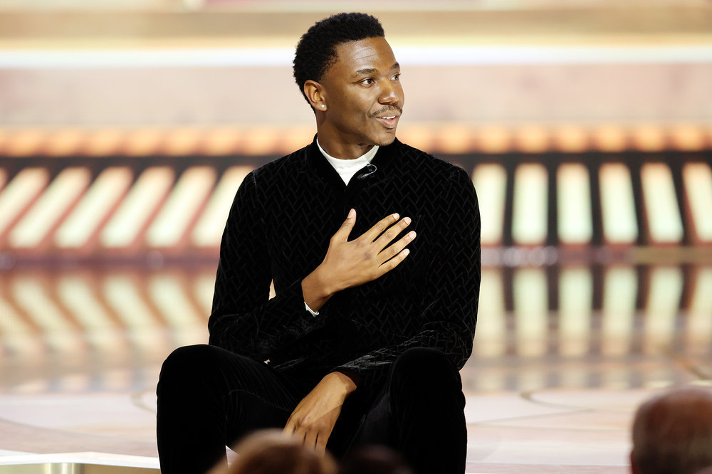 Host Jerrod Carmichael at the 80th Annual Golden Globe Awards held at the Beverly Hilton Hotel, Beverly Hills, California, on January 10, 2023. Photo credit: Rich Polk, NBC