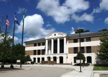 Dinwiddie County Courthouse in Dinwiddie, Virginia. Photo credit: OZinOH