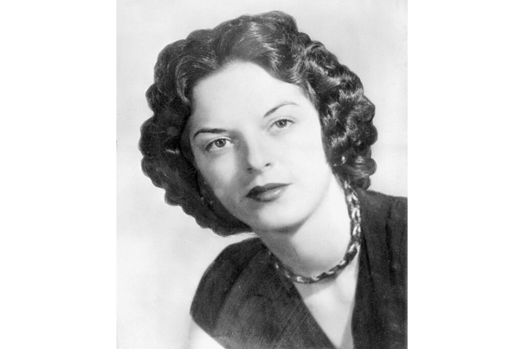 This 1955 file photo shows then former Carolyn Bryant. Carolyn Bryant Donham, the white woman who accused Black teenager Emmett Till of making improper advances before he was lynched in Mississippi in 1955 died April 25 in hospice care in Louisiana, according to a death report filed Thursday, April 27, 2023, in the Calcasieu Parish Coroner’s Office in Louisiana.  She was 88. Photo credit: Gene Herrick, The Associated Press