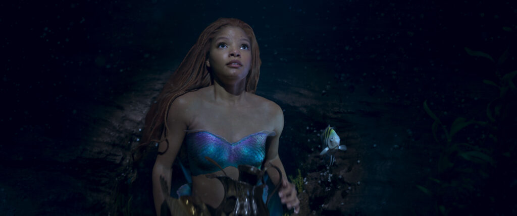 Halle Bailey as Ariel in Disney's "The Little Mermaid. " Photo credit: Giles Keyte, Disney Enterprises, Inc.