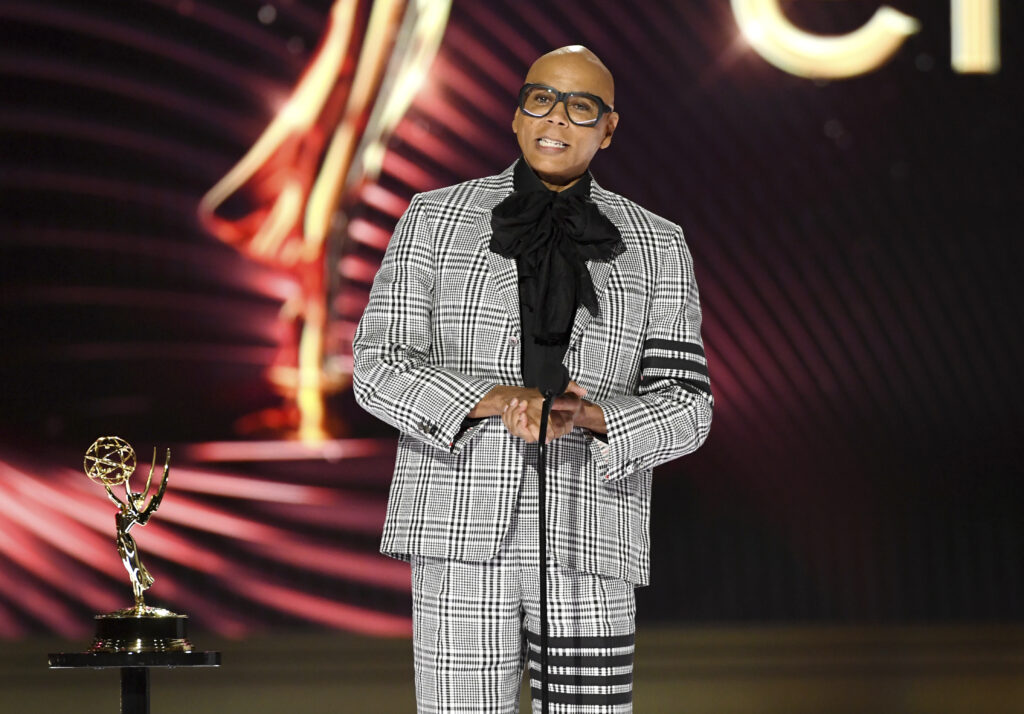 RuPaul Charles speaks on stage during night one of the Television Academy's 2022 Creative Arts Emmy Awards at the Microsoft Theater on Saturday, Sept. 3, 2022, in Los Angeles. Photo credit: Phil McCarten/Invision for the Television Academy/AP Images