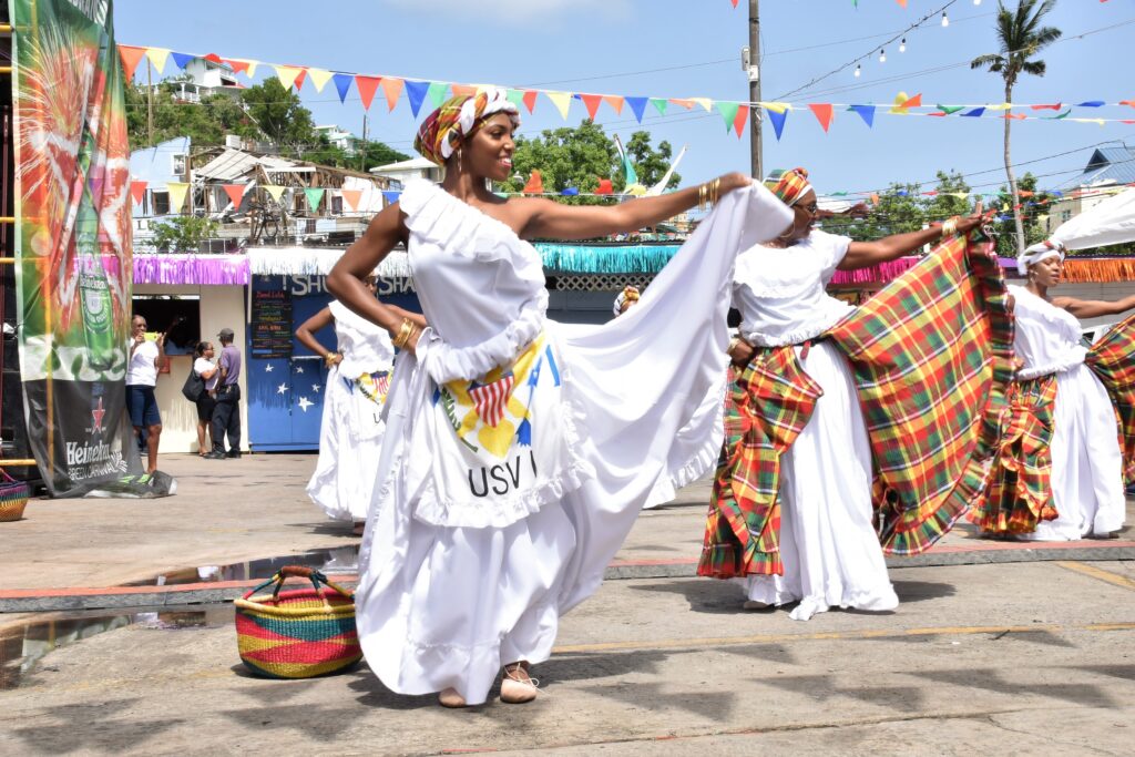 Dancers helped the U.S. Virgin Islands celebrate 175 years of freedom for its enslaved people. Photo credit: U.S.V.I. Government House