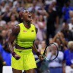 Coco Gauff, of the United States, reacts after defeating Karolina Muchova, of the Czech Republic, during the women's singles semifinals of the U.S. Open tennis championships, Thursday, Sept. 7, 2023, in New York. Photo credit: Manu Fernandez, The Associated Press