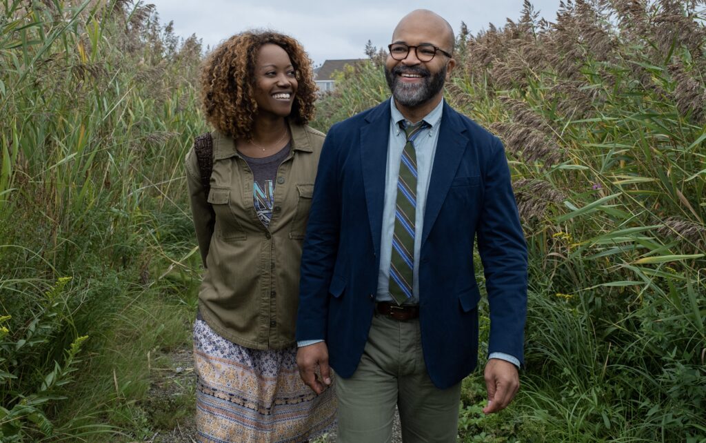 Erika Alexander stars as Coraline and Jeffrey Wright as Thelonious "Monk" Ellison in writer/director Cord Jefferson’s "American Fiction," an Orion Pictures release. Photo credit: Claire Folger © 2023 Orion Releasing LLC. All Rights Reserved.