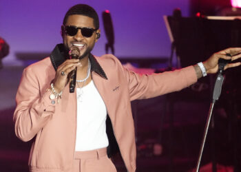 Usher performs at the 51st annual Songwriters Hall of Fame induction and awards gala at the New York Marriott Marquis Hotel on Thursday, June 16, 2022, in New York. The NFL, Apple Music and Roc Nation announced Sunday that Usher will headline the 2024 Super Bowl on Feb. 11 at Allegiant Stadium. The music megastar, who has won eight Grammys, said he's looking forward to performing on the NFL's biggest stage. Photo credit: Charles Sykes, Invision/The Associated Press