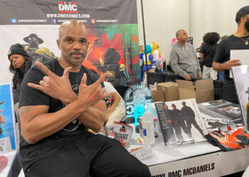 On Oct. 13, 2023, Rapper Darryl McDaniels, the DMC in Run-DMC, and his Darryl Makes Comics company hosted a panel called “50 Years of Hip-Hop and Comics" at New York Comic Con 2023 at the Jacob J. Javitz Convention Center. Photo credit: Carla Hay, NABJ Black News & Views