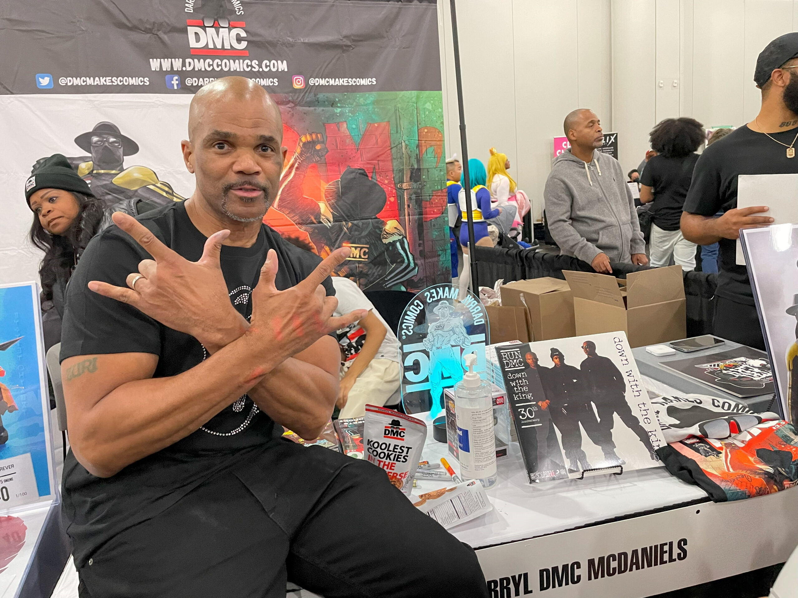 On Oct. 13, 2023, Rapper Darryl McDaniels, the DMC in Run-DMC, and his Darryl Makes Comics company hosted a panel called “50 Years of Hip-Hop and Comics" at New York Comic Con 2023 at the Jacob J. Javitz Convention Center. Photo credit: Carla Hay, NABJ Black News & Views
