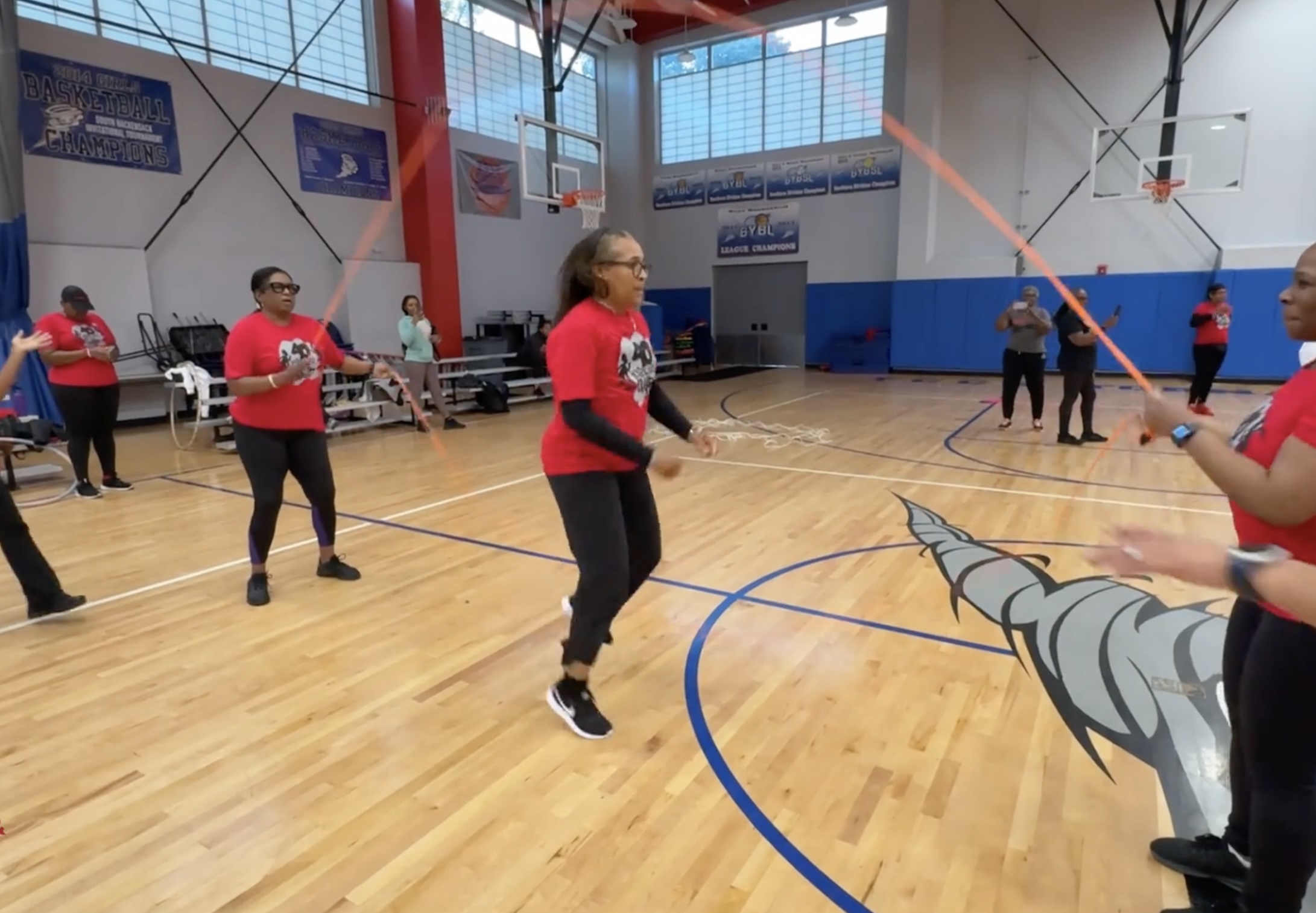 Members of the 40Plus Double Dutch Club, seen here meeting in Bergen County, New Jersey, find fellowship and health through their group. Photo credit: Allison J. Davis, NABJ Black News & Views