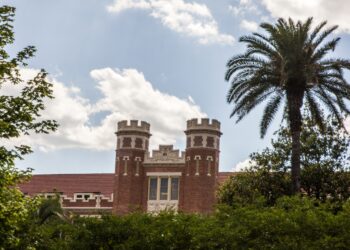 The Westcott administration building on the campus of Florida State University in Tallahassee, Fla., Thursday April 30, 2015. Photo credit: Mark Wallheiser, The Associated Press