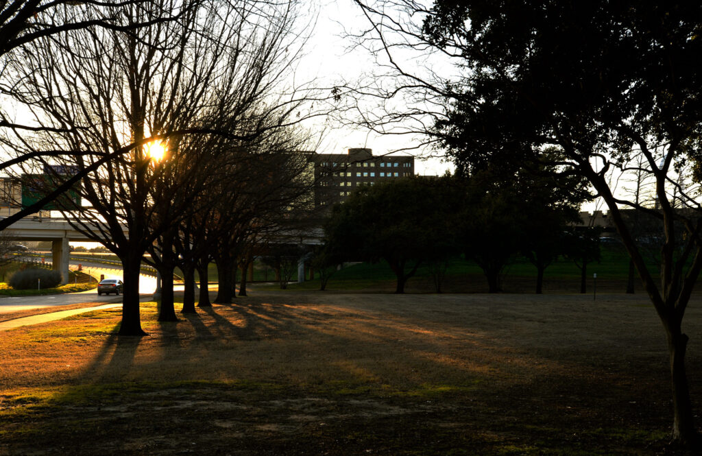  Martyrs Park in Dallas at sunset. Photo credit: Michael Harbour