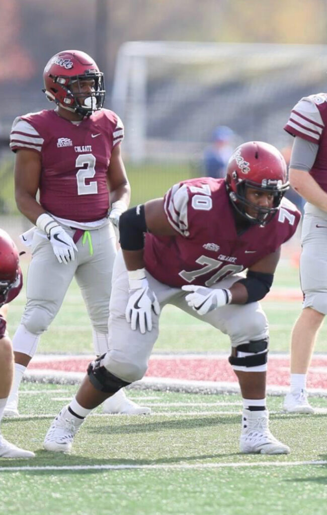 Jovaun Woolford felt overwhelming pressure to perform while playing football for Colgate University. Photo credit: Jovaun Woolford