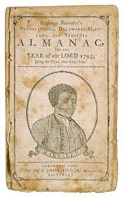 Image of Benjamin Banneker's 1795 almanac with a woodcut of his portrait. Photo credit: Rachel Jamison Webster