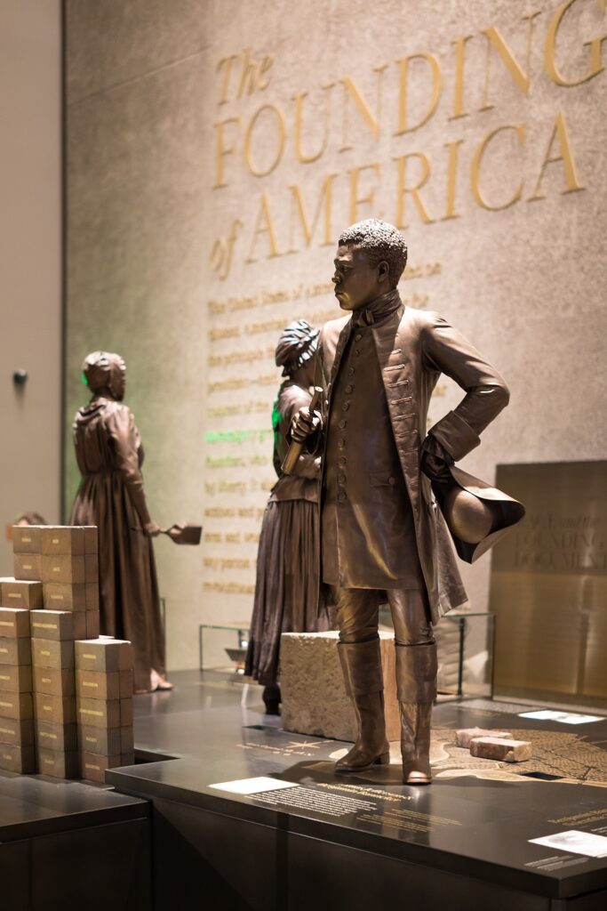Statue of Benjamin Banneker at the Smithsonian's National Museum of African American History and Culture. Photo credit: Frank Schulenburg