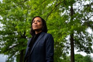 Angela Alsobrooks would be just the third Black woman ever elected to the Senate if she wins in November. PHOTO: KENT NISHIMURA FOR THE WALL STREET JOURNAL