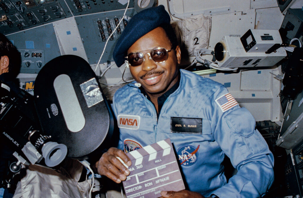 NASA astronaut Ronald E. McNair (pictured in 1984) is featured in National Geographic’s “The Space Race.” Photo credit: NASA/National Geographic