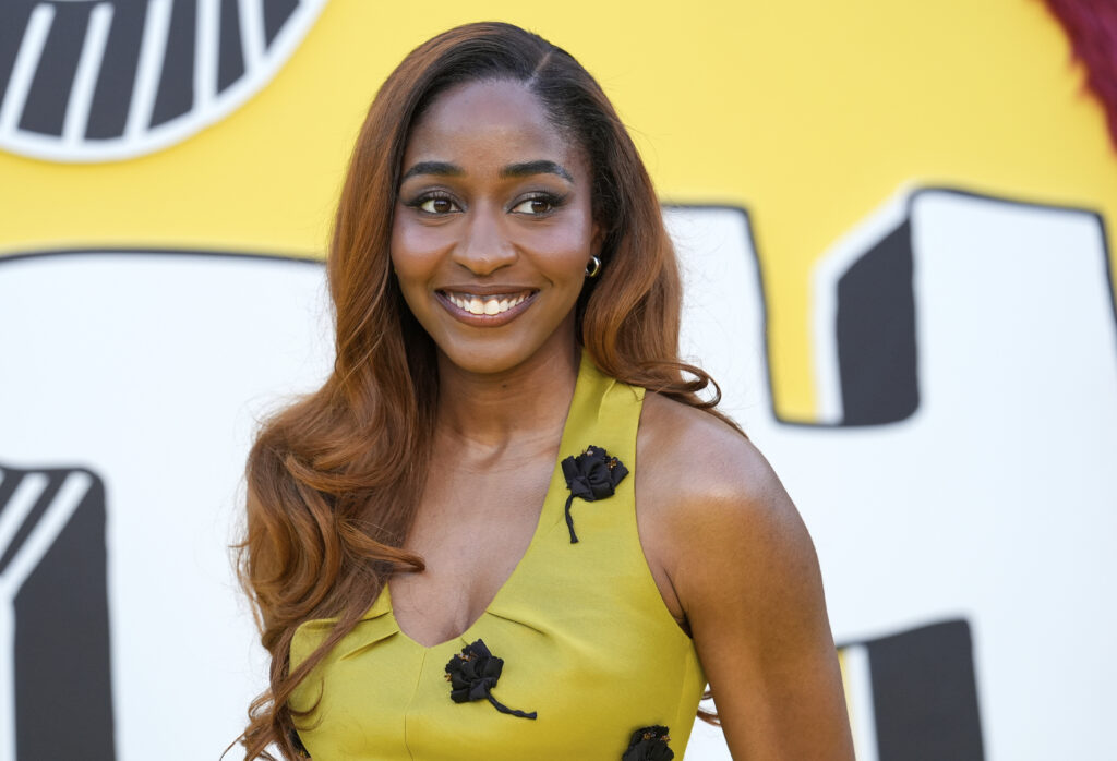 Ayo Edebiri arrives at the Season 8 premiere of the animated Netflix series "Big Mouth" on Thursday, May 22, 2025, at the Egyptian Theatre Hollywood in Los Angeles. Photo credit: Chris Pizzello, The Associated Press