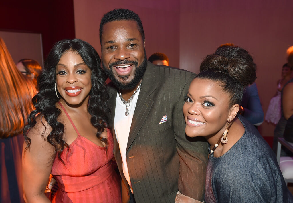 Niecy Nash, left, Malcolm-Jamal Warner, and Yvette Nicole Brown attend the Dynamic & Diverse Nominee Reception presented by the Television Academy and SAG-AFTRA at the Academy's Saban Media Center on Thursday, Aug. 25, 2016, in Los Angeles. Photo credit: Jordan Strauss, Invision for the Television Academy/The Associated Press