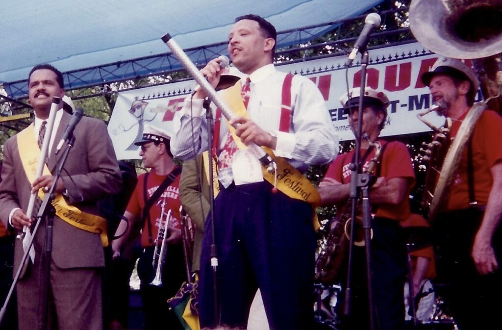 Former New Orleans Mayor Marc Morial, now president of the National Urban League, at the opening of the French Quarter Festival in 1996 in New Orleans. Photo credit: Infrogmation of New Orleans