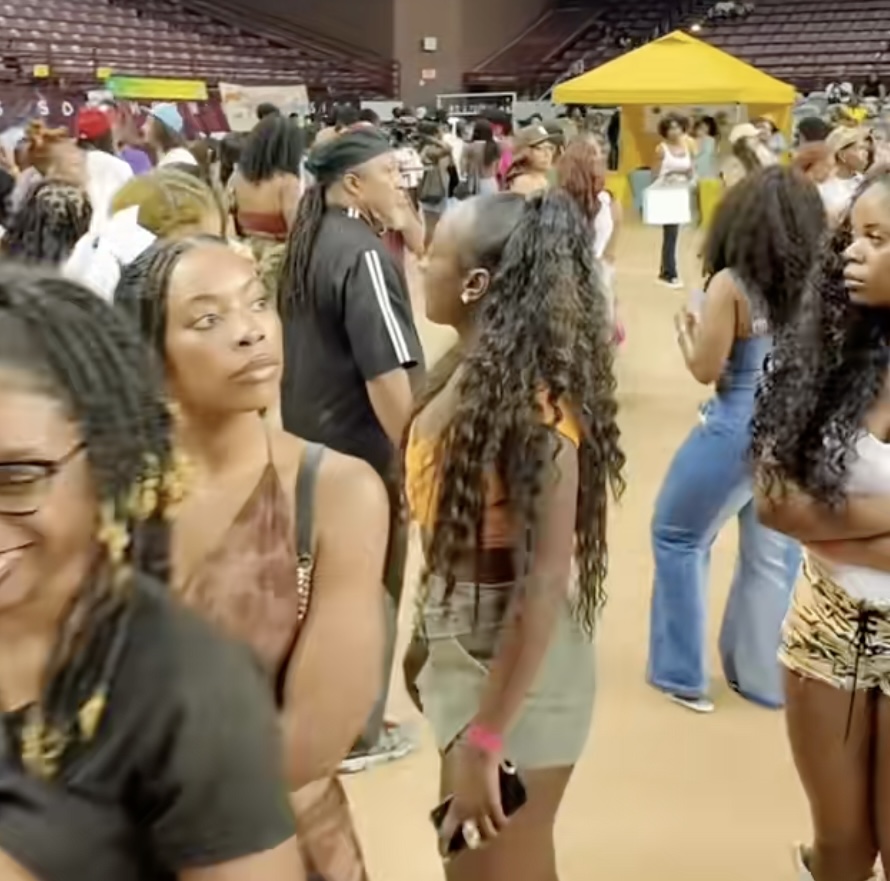 Attendees mingle at actor Marsai Martin's Sai Summer Cookout at Texas Southern University in Houston over Labor Day weekend. Photo credit: @Rikaajo on TikTok