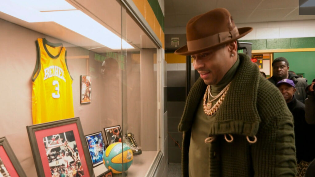 Baseball legend Allen Iverson as seen in "Allen Iv3rson." Photo courtesy of Prime Video