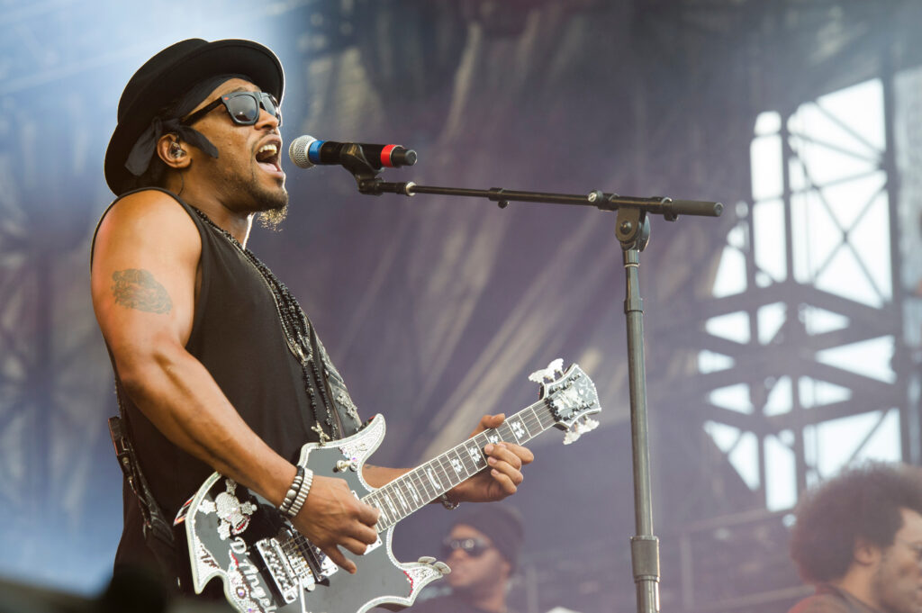 D'Angelo performs at the "Made In America" music festival in Philadelphia on Sept. 1, 2012. Photo credit: Charles Sykes, Invision/The Associated Press