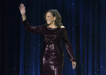 Former Vice President Kamala Harris receives the Congressional Black Caucus Foundation Phoenix Award in Washington, D.C., on Sept. 27, 2025. Photo credit: Cliff Owen, The Associated Press
