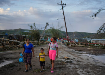 The church of Lacovia Tombstone, Jamaica, sits damaged in the aftermath of Hurricane Melissa on Wednesday, Oct. 29, 2025. Photo credit: Matias Delacroix, The Associated Press