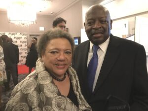 Journalists Michael Days, right, and Angela Dodson, left, in Birmingham, Alabama, in 2023. Photo courtesy of Karin Berry