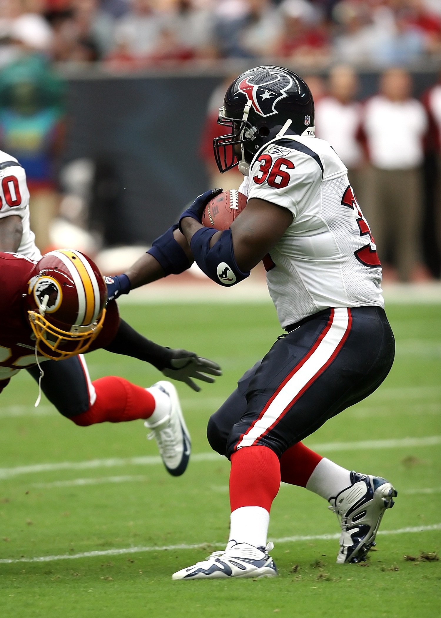 Football player Ron Dayne in 2006, when he played with the Houston Texans. Photo credit: KeithJJ